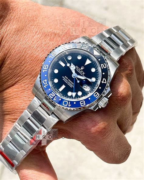 rolex batman on oyster gmt